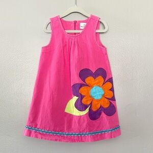 Hanna Andersson Pink Cotton Sleeveless Dress Sz 100cm / 4